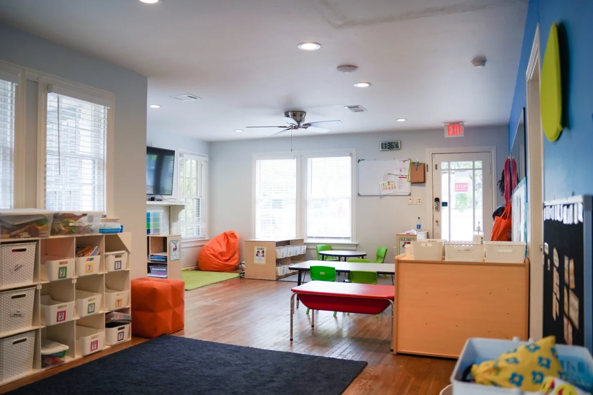 Classroom interior view at Spark Learning